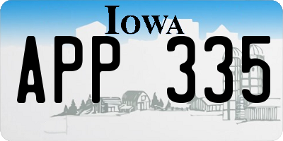 IA license plate APP335