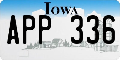 IA license plate APP336