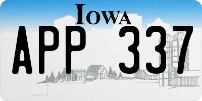 IA license plate APP337