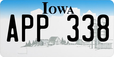 IA license plate APP338