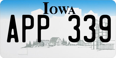 IA license plate APP339