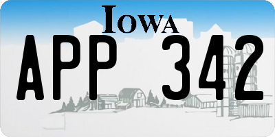 IA license plate APP342