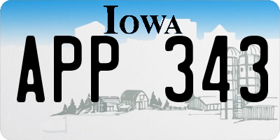 IA license plate APP343