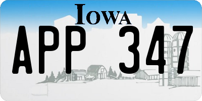 IA license plate APP347