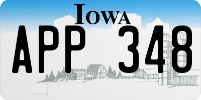 IA license plate APP348