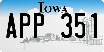 IA license plate APP351