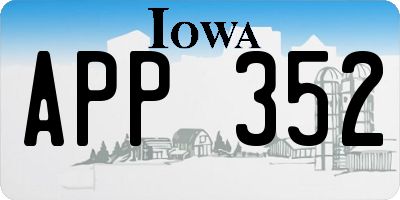 IA license plate APP352