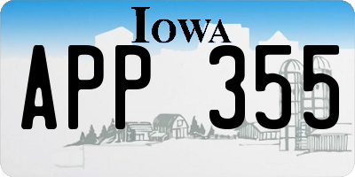 IA license plate APP355