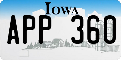 IA license plate APP360