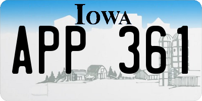 IA license plate APP361