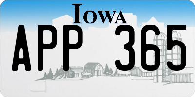 IA license plate APP365