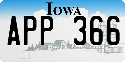 IA license plate APP366