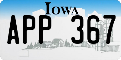IA license plate APP367