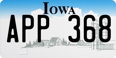 IA license plate APP368