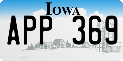 IA license plate APP369