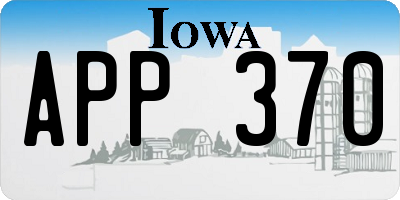 IA license plate APP370