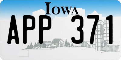 IA license plate APP371