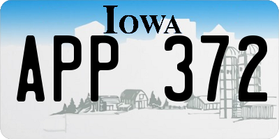 IA license plate APP372