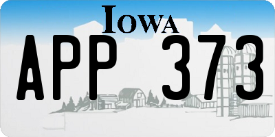 IA license plate APP373