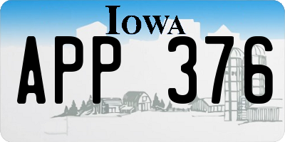 IA license plate APP376