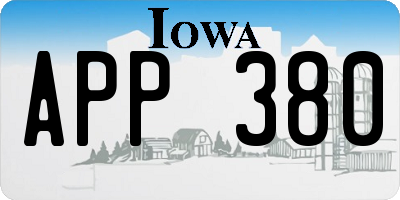 IA license plate APP380