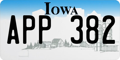 IA license plate APP382