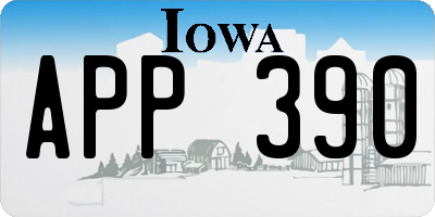 IA license plate APP390