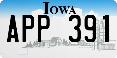 IA license plate APP391