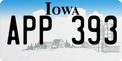 IA license plate APP393