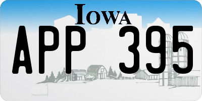 IA license plate APP395