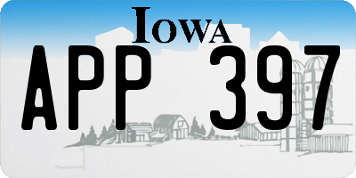 IA license plate APP397
