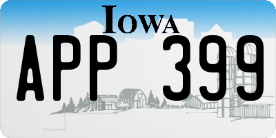 IA license plate APP399