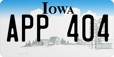 IA license plate APP404