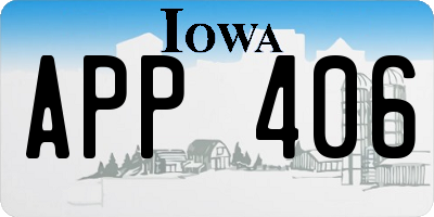 IA license plate APP406