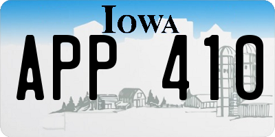 IA license plate APP410