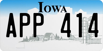 IA license plate APP414