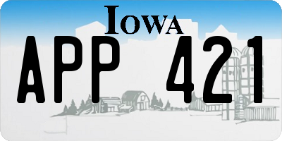 IA license plate APP421