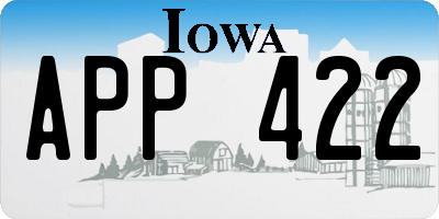 IA license plate APP422