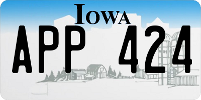 IA license plate APP424