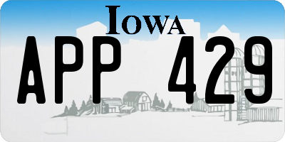 IA license plate APP429