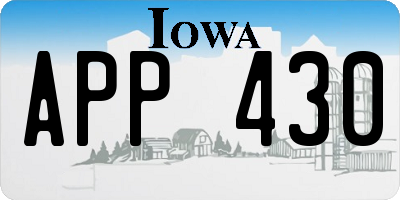 IA license plate APP430