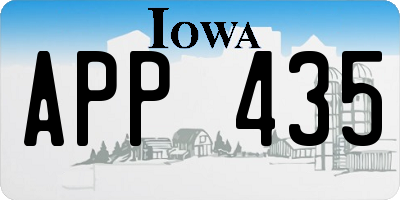 IA license plate APP435