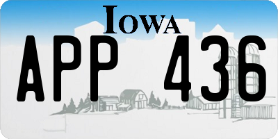 IA license plate APP436