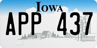 IA license plate APP437