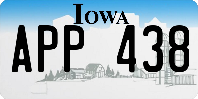 IA license plate APP438