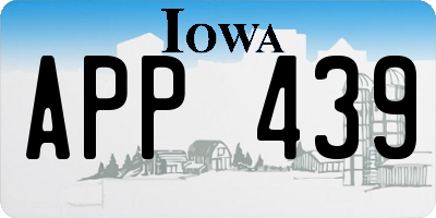 IA license plate APP439