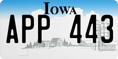 IA license plate APP443