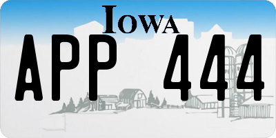 IA license plate APP444