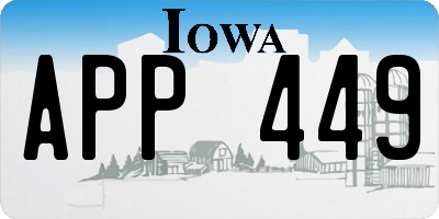 IA license plate APP449