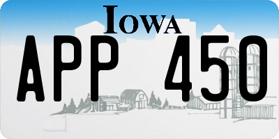IA license plate APP450